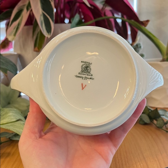 Bohemia Donatello Vintage Sugar Bowl & Relish Dish Birds Of Paradise 1921-1945 - Picture 8 of 16